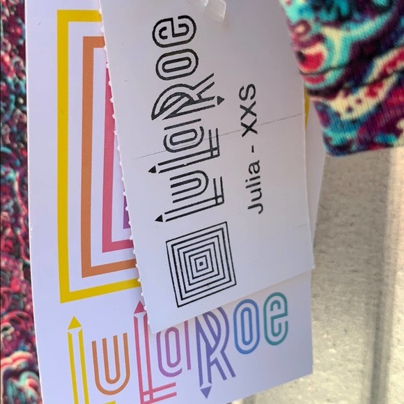 NWT Lularoe Julia Print Dress XXS - Picture 5 of 7